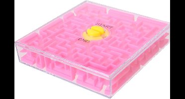 Jonotoys Rotate Maze geduldspel - Roze kunststof voor 1 speler - vanaf 4 jaar