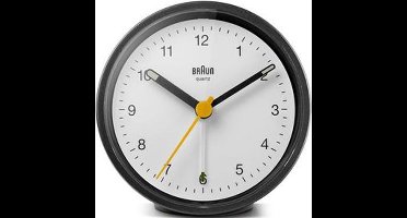 Braun BC12BW - Wekker - Analoog - Stil uurwerk - Zwart - Wit