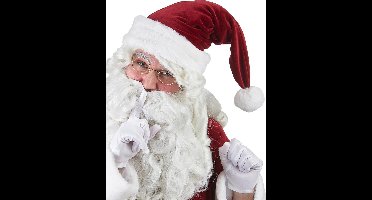 Vegaoo - Deluxe kerstman muts voor volwassenen