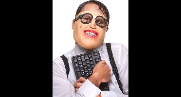 Vegaoo - Latex nerd masker voor volwassenen