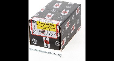 Kelfort Spaanplaatschroef platverzonken kop verzinkt pozidriv deeldraad 5.0 x 90mm (100 stuks)