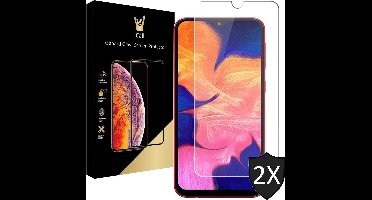 Screenprotector geschikt voor Samsung Galaxy A10 - Gehard Glas Beschermglas Tempered Glass Screen Protector - 2 Stuks