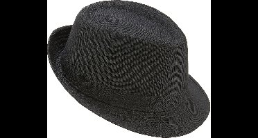 Vegaoo - Zwarte stoffen deukhoed voor volwassenen