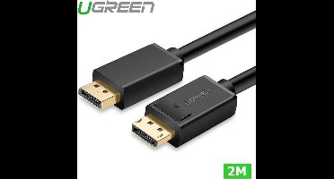 Ugreen - kabel - DisplayPort 1.2 4K - 2 - m - zwart - (DP102 - 10211)