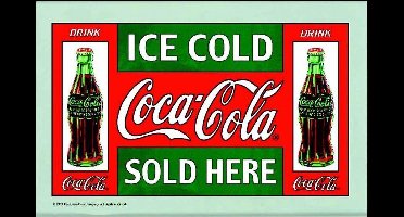 Coca Cola Ice Cold- Sold Here Spiegel, Wandspiegel, Amerika USA