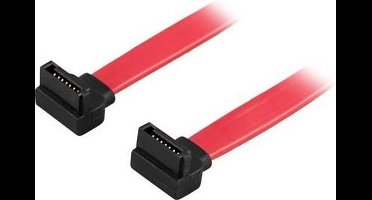 DELTACO SATA-05B, SATA - SATA Rood SATA-kabel, 0.5m