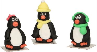 FunCakes Suikerdecoratie 3D Pinguïn Set/3