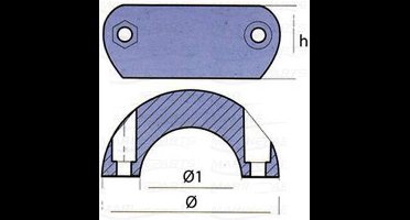 Zink kraag/ring anode 25MM. (TEN00552)