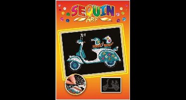 Sequin Art • Orange Scooter