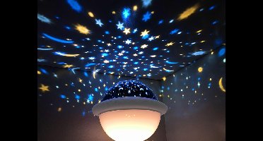 FlinQ Sterrenprojector - Sterrenhemel projectie - Wolkenprojector - Nachtlamp - Draadloos - LED - RGB - Wit