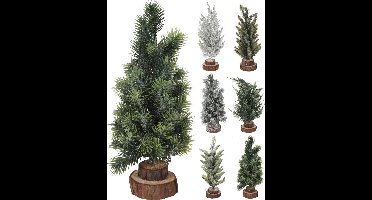 Snowflake Kerstboom 30cm Op Houten Voet (1 stuk) assorti