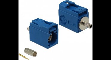 Fakra c Jack 21 mm (kort) voor krimpen