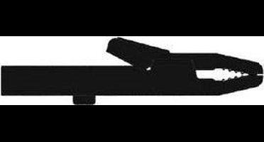 GEISOLEERDE KROKODILLENKLEM 4mm / ZWART (AK 25) (HM3401)