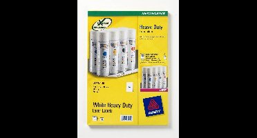 Avery L4775-20 - White - Rounded rectangle - Permanent - DIN A4 - Polyester - Matte