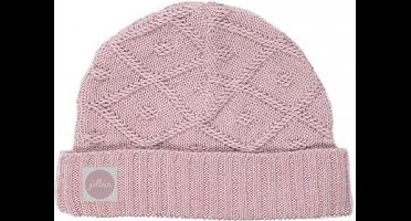 Jollein Babymuts Diamond Knit Vintage Pink
