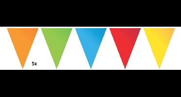Vlaggenlijn multi color 10mtr pak a 5st