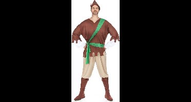 Vegaoo - Bruine en groene Robin Hood outfit voor mannen