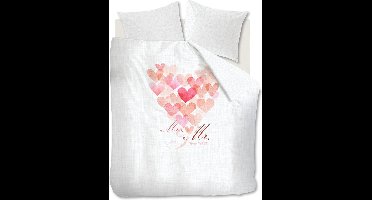 Ambiante Dina Dekbedovertrek - Tweepersoons - 200x200/220 cm - Pink
