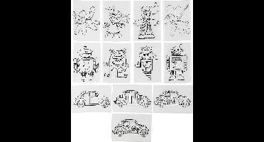 Krimpfolie met motieven, A6 10x15 cm, elke dag, 36 assorti vel