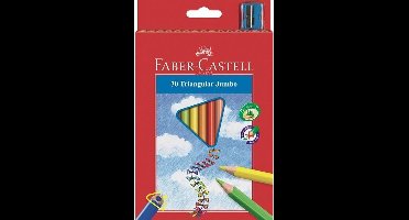 Faber-Castell kleurpotloden - Jumbo - driekantig - etui à 30 stuks - met puntenslijper - FC-116530