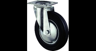 Zwenkwiel met plaat zwart