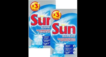 Sun - Vaatwasmachinereiniger - pak 3 dosissen - 2 stuks
