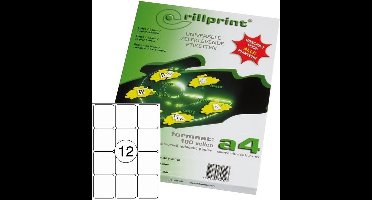 Rillprint A4 etiketten 63,5x72mm