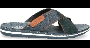 Rieker Heren Slipper 21098-14 Blauw - Maat 45