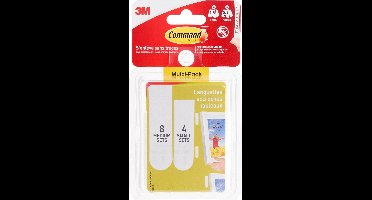 3M Command-beeldmontage strips S en M, voordeelverpakking Wit Inhoud: 12 paar
