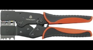 TOOLCRAFT 2-i-1 818644 Krimptang Geïsoleerde platte stekkers, Kabelschoenen, Doorverbinders 0.5 tot 10 mm²