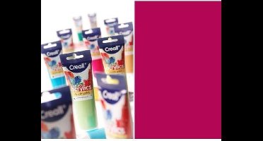 Acrylverf – Rode Verf – Acrylaatverf – Acrylic paint – Hobbyverf – Knutselen en Verven – Sneldrogend – Magenta Red (#13) – Semi Dekkend – Creall Studio – 120 ml