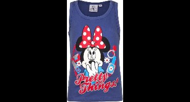 Mouwloos Minnie Mouse t-shirt blauw 128
