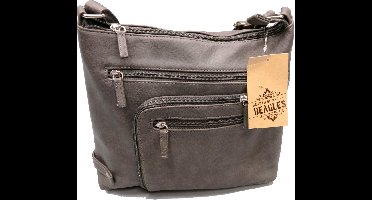 BEAGLES Omhang Crossbody Schoudertas Grijs Trendy Tas Handig Formaat