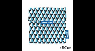 Roll'Eat Snack'n'Go Herbruikbaar Boterhamzakje - Tiles Blue