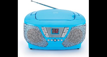 Bigben CD60BL - Draagbare Radio CD-Speler met 400 Stickers - Blauw
