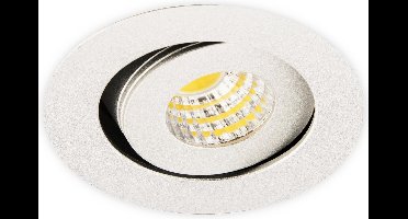 Groenovatie Inbouwspot LED - 3W - Rond - Kantelbaar - Dimbaar - Ø 52 mm - Zilver