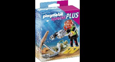 Diepzeeduiker met schat / Plongeur avec appareil photo