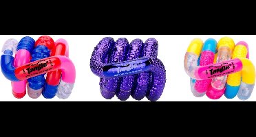 Tangle Toys - Textured Junior 3-Pack - roze paars - The Original Fidget