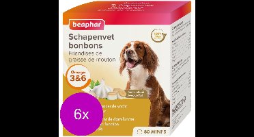 Beaphar Schapenvetbonbons Knoflook - Hondensnacks - 6 x Mini