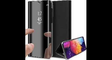 Hoesje geschikt voor Samsung A30s - Book Case Spiegel - Zwart
