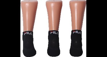 Fila - Ankle Socks 3-Pack - Zwarte Sokken - 35 - 38 - Zwart