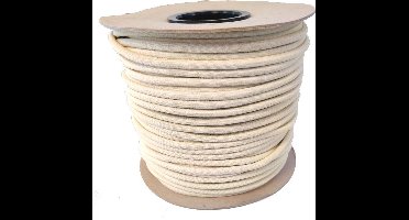 50 meter Elastisch Touw - zand - 8mm - elastiek op rol