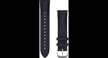 Garmin Quick Release Horlogebandje - Italiaans Leren Wearablebandje - 20mm - Navy / Zilver