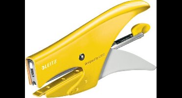 Leitz WOW Niettang Werkt met Leitz Nietjes Nr.10 - Capaciteit Van 15 Vel - Voor Kantoor En Thuiswerken - Ideaal Voor Thuiskantoor - Geel