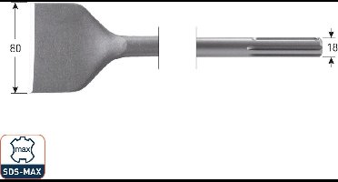 SDS-MAX Spadebeitel 80x300mm - 2151017