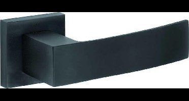 Deurkruk op rozet - Zwart - Messing - M&T - M&T Krukgarnituur My, mat zwart PVD