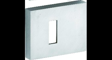 Sleutelrozet - Nikkel mat ongelakt - Messing - M&T - M&T Maya rechthoekig, mat nikkel ongelakt, 60x47x10mm