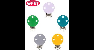 Siliconen speenklemmen Opry 5 kleuren assortiment 4