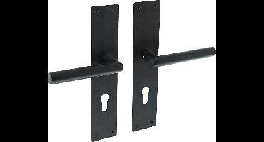 Intersteel Deurkruk Jura met schild 250x55x2mm profielcilindergat 72mm zwart