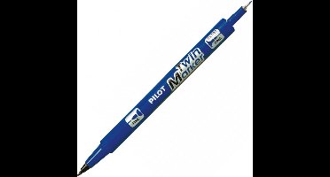 Pilot Twin Marker – Blauwe Permanent Marker – Extra Fine/Fine Tip